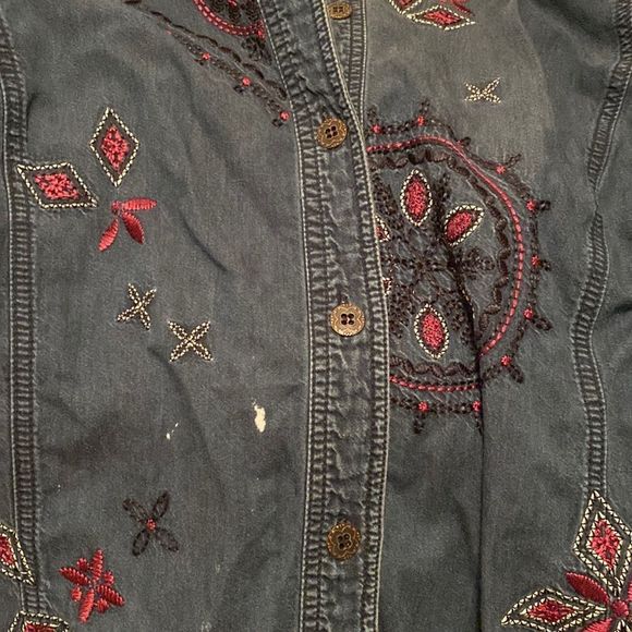 City Blues by Koret Embroidered Lightweight VTG Jean Jacket Size 24W Plus Size - Picture 8 of 8
